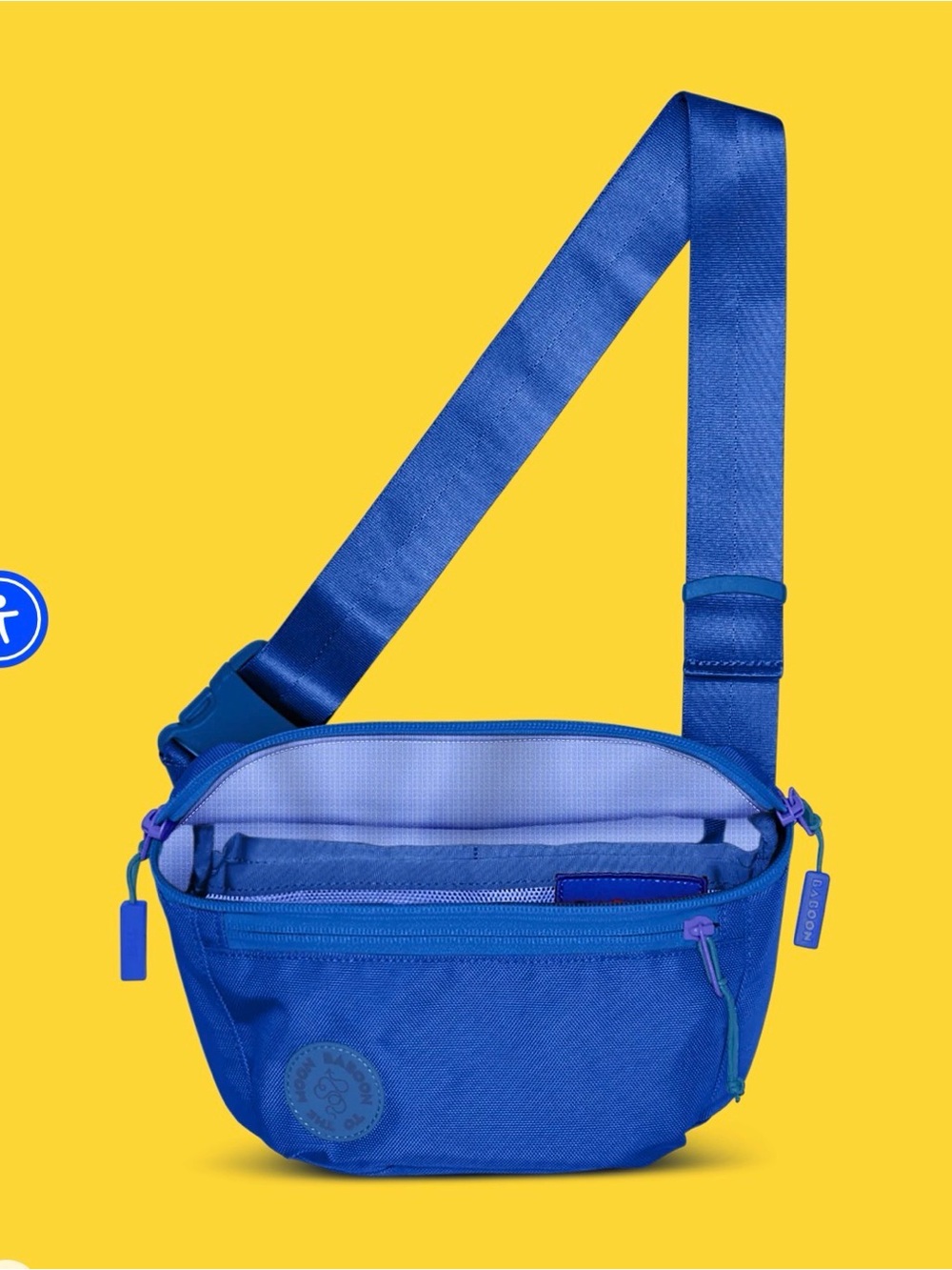 Baboon to the Moon Blue Crossbody Sling Fanny pack Bag- Like NEW